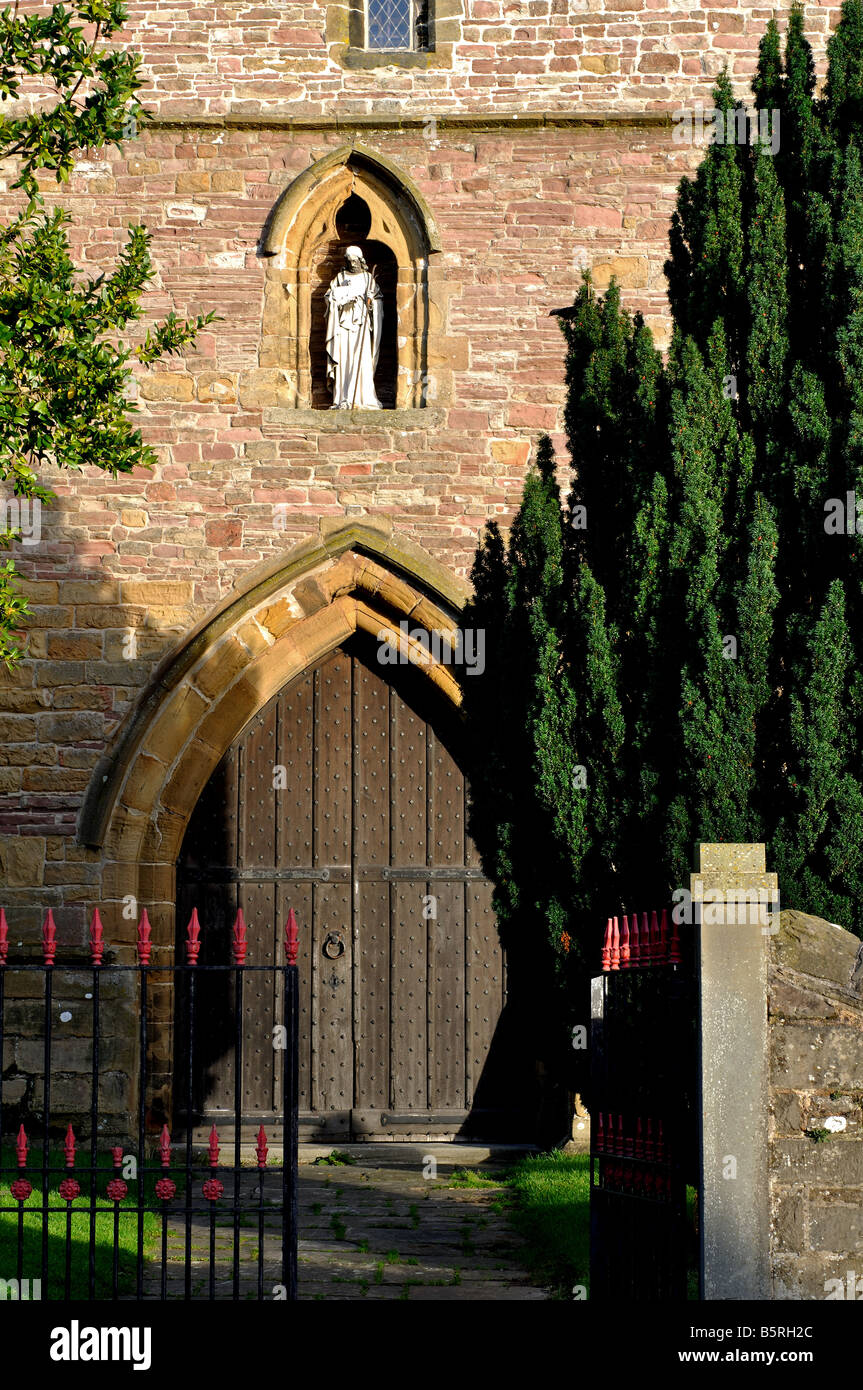 Doorway of St. Mary`s Church, Lydney, Gloucestershire, England, UK Stock Photo
